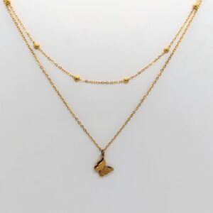 Gilded Butterfly Whisper Necklace
