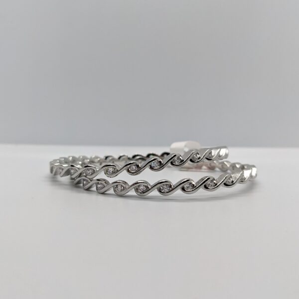 Silver Twisted Rope Bangle