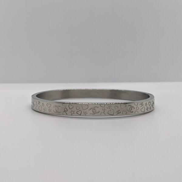 Sterling Etch Bangle