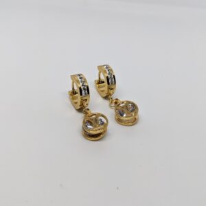 Louis Vuitton White Stirpped Earrings